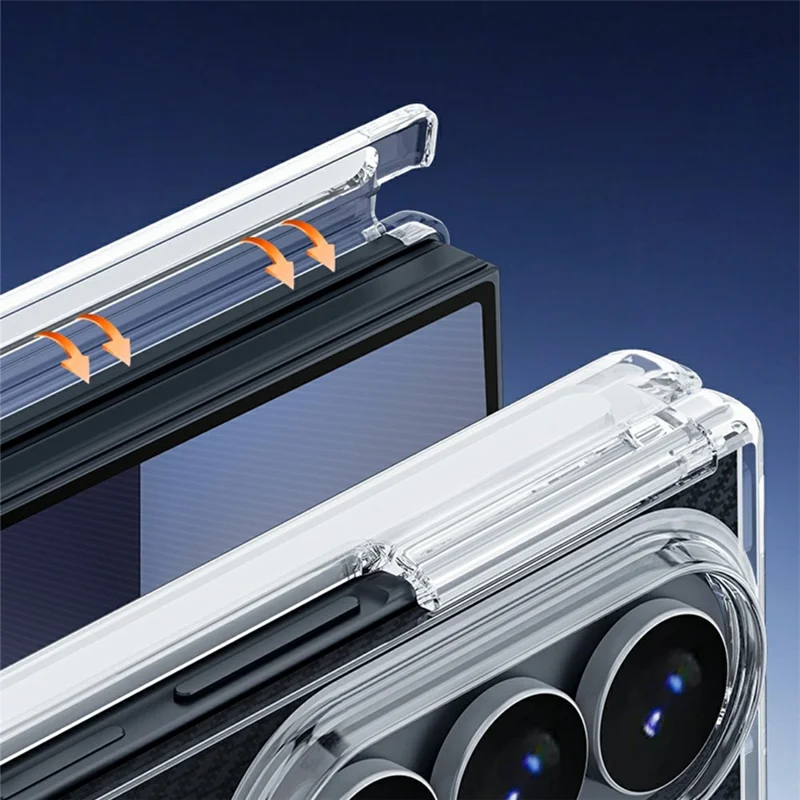 Funda para Samsung Galaxy Z TriFold 5G, carcasa transparente de TPU + PC resistente a impactos con protección de doble eje