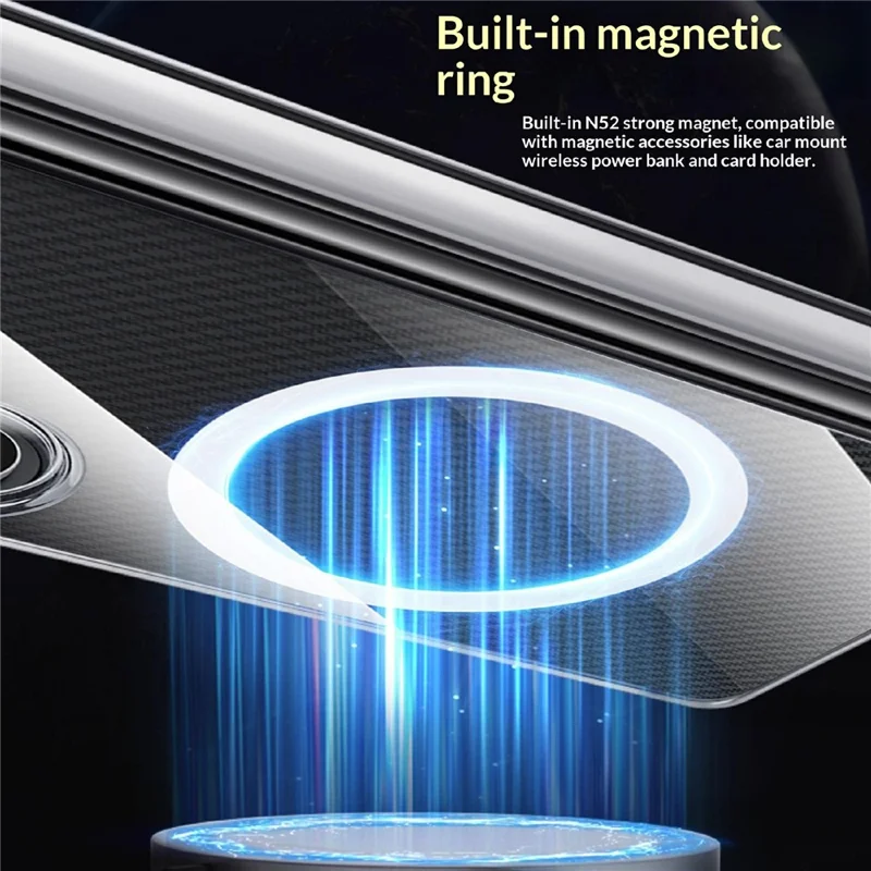 For Samsung Galaxy Z TriFold 5G Magnetic Case Dual-Axis Shockproof TPU + PC Clear Phone Cover