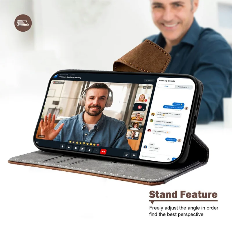 For Motorola Moto G06 Power 4G / G06 4G Case RFID Blocking Color Splicing PU Leather Wallet Phone Cover - Grey