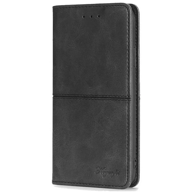 Voor Motorola Edge 70 5G hoesje met kaartslotsen, koeienhuidstructuur, lederen telefoonhoes - Zwart