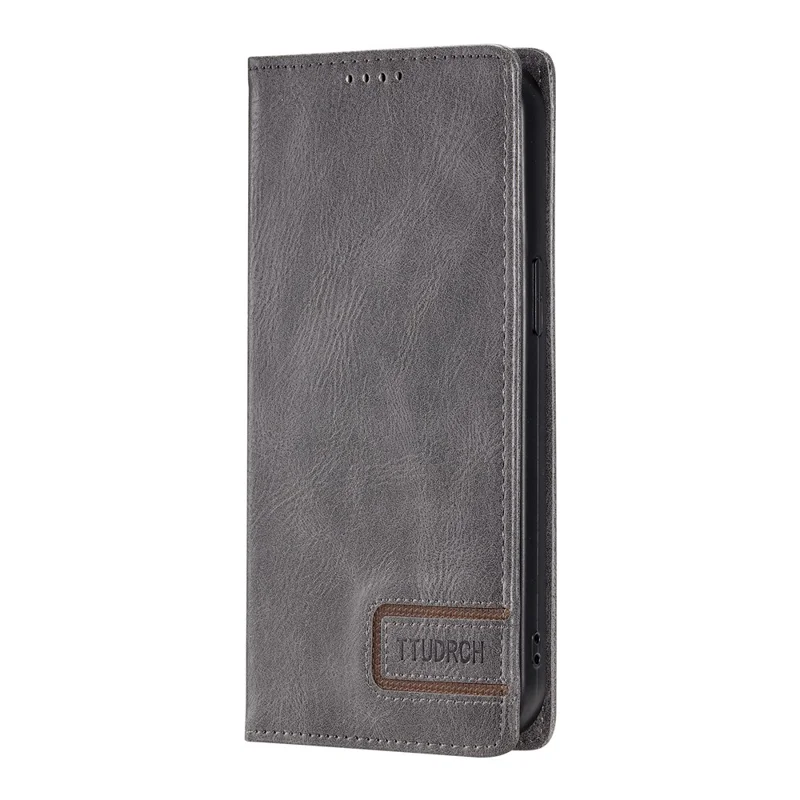 TTUDRCH Style 007 For OnePlus 15R 5G Leather Case RFID Blocking Wallet Stand Phone Cover - Grey
