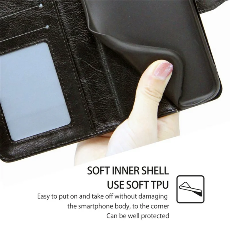 For Motorola Edge 70 5G Case Wallet PU Leather + TPU Folding Stand Phone Cover - Black