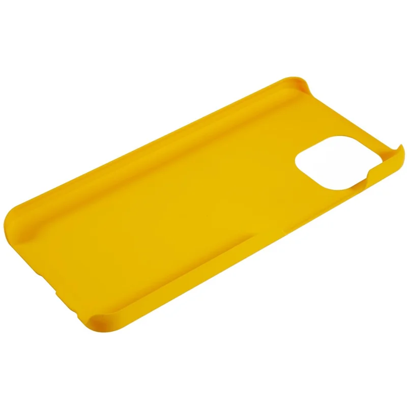 For Xiaomi Redmi A1 4G / A2 4G Hard PC Shockproof Phone Case Rubberized Glossy Surface Anti-fingerprint Cover - Yellow