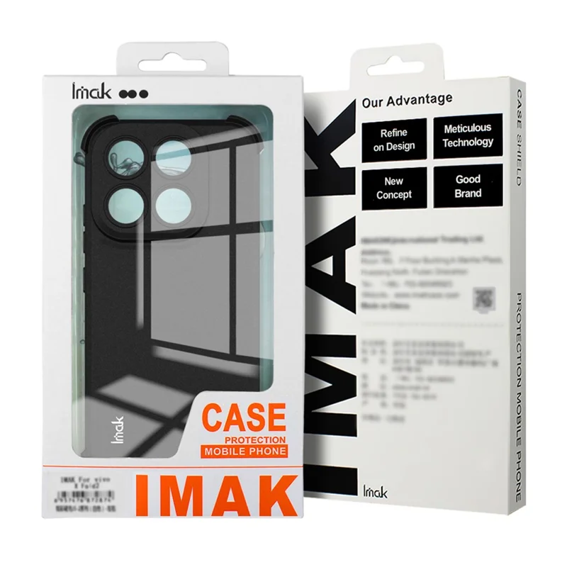 IMAK For vivo S50 5G Case TPU Phone Cover Airbag Shockproof Protection - Matte Black
