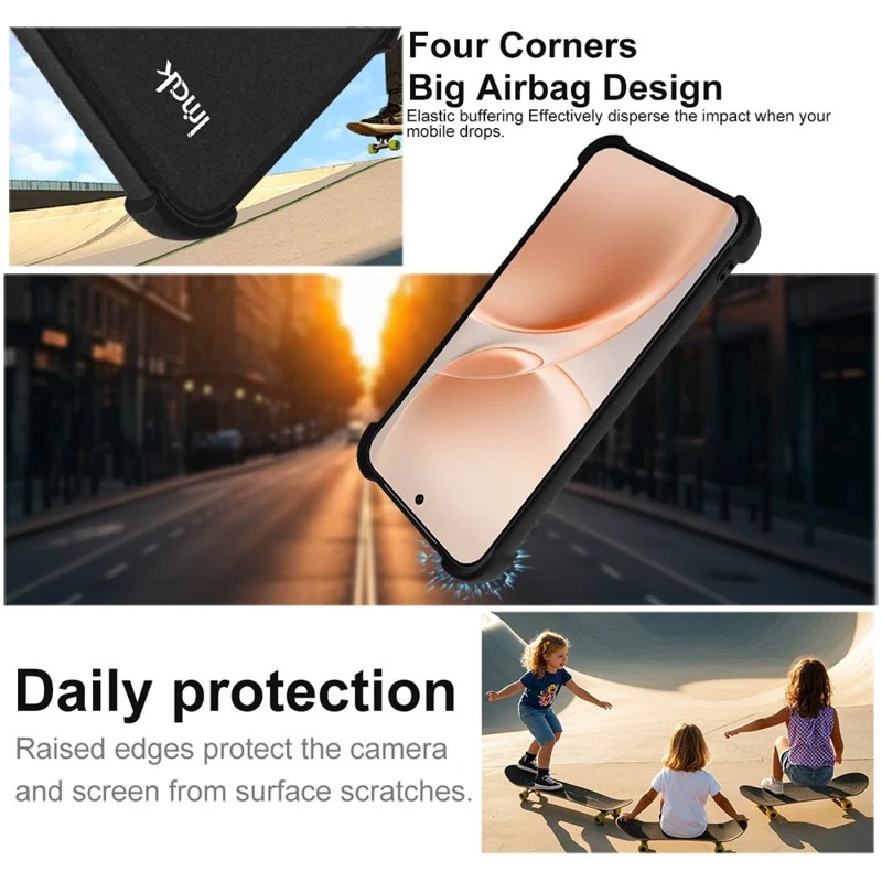 IMAK For vivo X300 FE 5G / S50 Pro mini 5G Case TPU Phone Cover Airbag Shockproof Protection - Matte Black