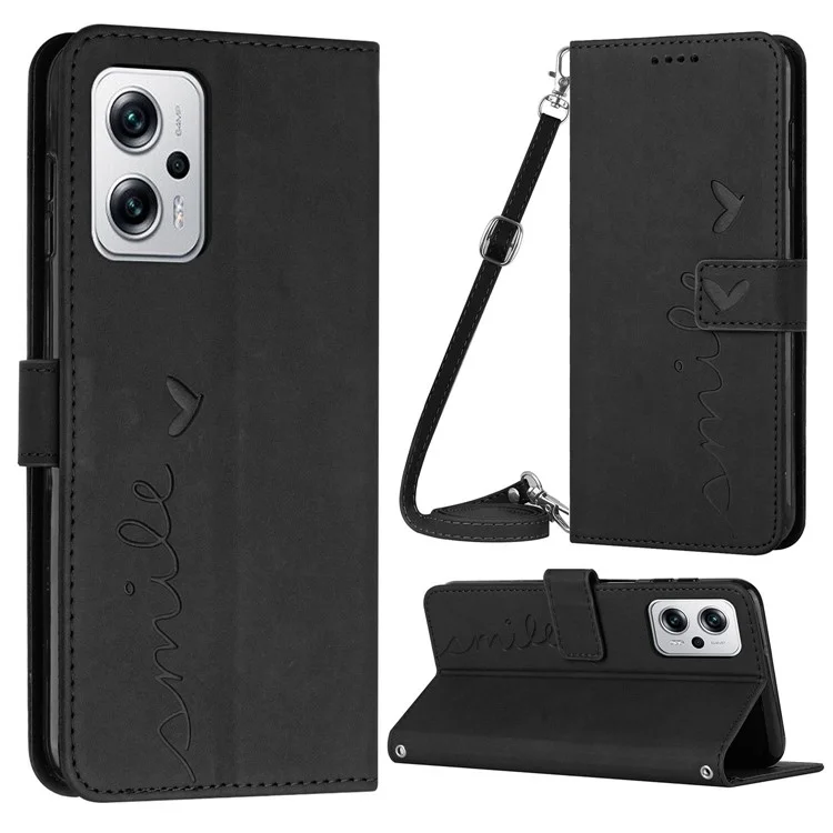 Pour Xiaomi Redmi Note 11T Pro 5G / Redmi Note 11T Pro + 5G / Poco X4 GT 5G Impression Colet Swellet Caselet - le Noir