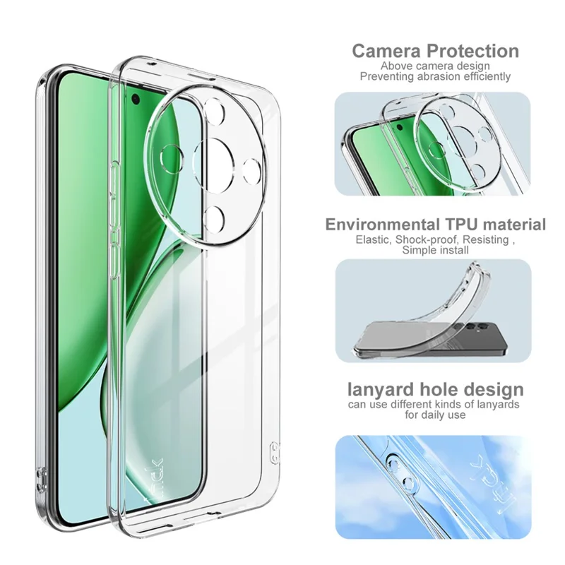 IMAK UX-5 Series TPU Phone Case for Honor Magic8 Lite 5G / X9d 5G / X70 5G Transparent Protective Phone Cover
