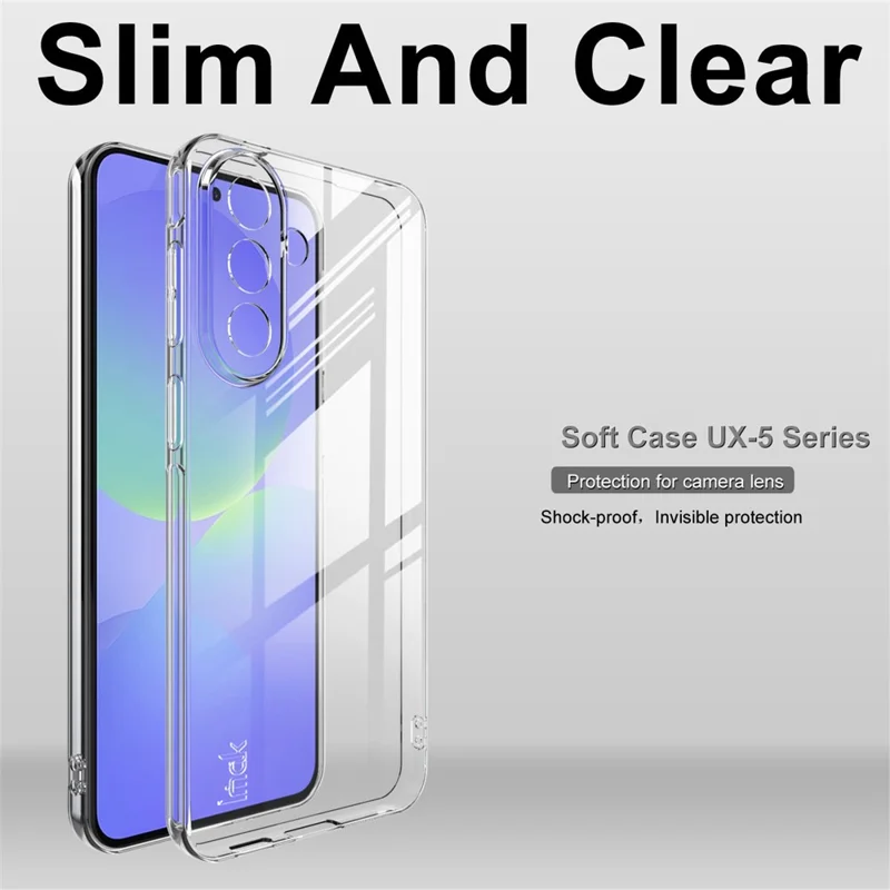 IMAK UX-5 Series Pour Samsung Galaxy A57 5G Coque Transparente en TPU Housse de Protection pour Téléphone
