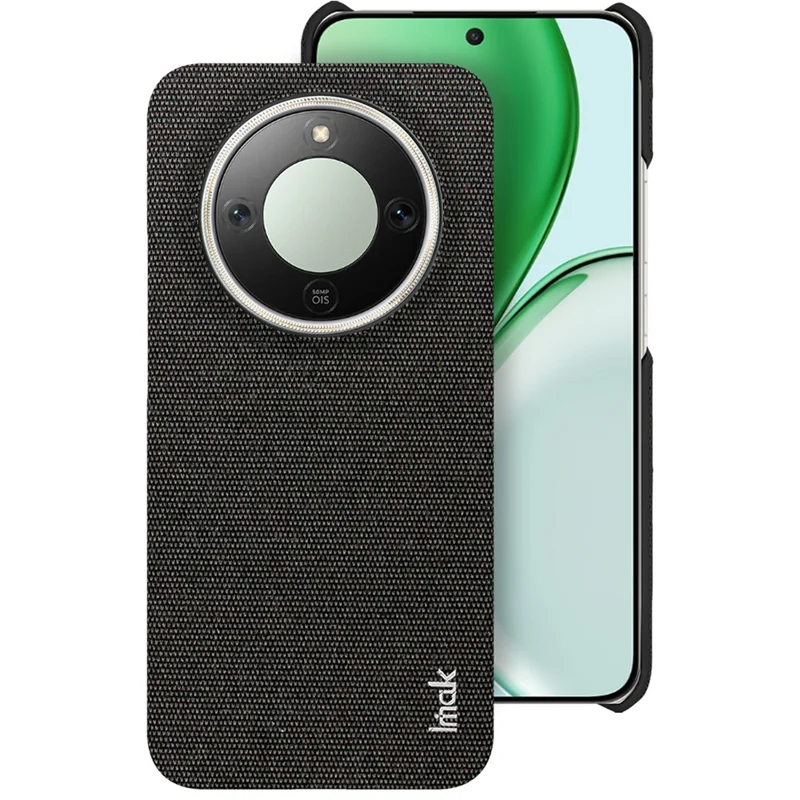 IMAK Ruiyi-serie Læder + PC-taske til Honor Magic8 Lite 5G / X9d 5G / X70 5G, stofstruktur, bagside til telefon - Sort