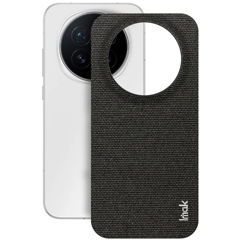 سلسلة IMAK Ruiyi لهاتف Honor Magic8 5G، غطاء جلد بنسيج قماشي من مادة البولي كربونات - أسود