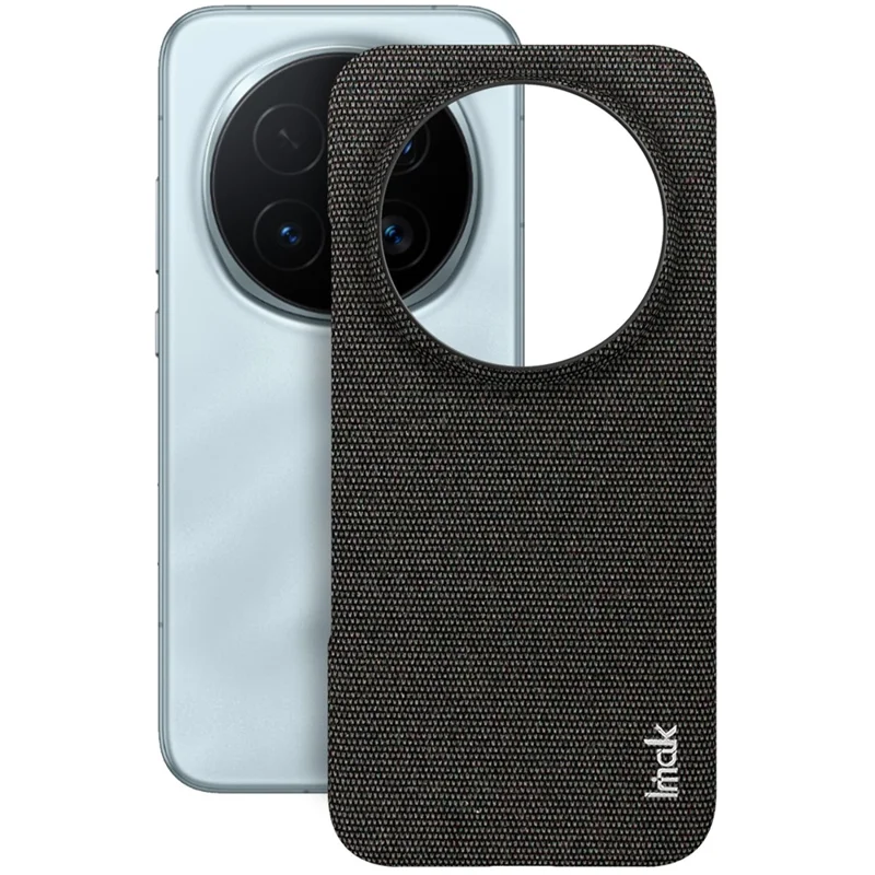 Capa IMAK Série Ruiyi para Honor Magic8 Pro 5G, Capa Traseira em Couro com Textura de Tecido + PC - Preto