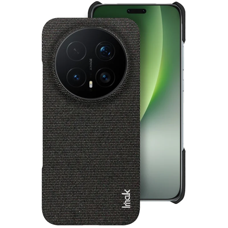 Capa IMAK Série Ruiyi para Honor Magic8 Pro 5G, Capa Traseira em Couro com Textura de Tecido + PC - Preto