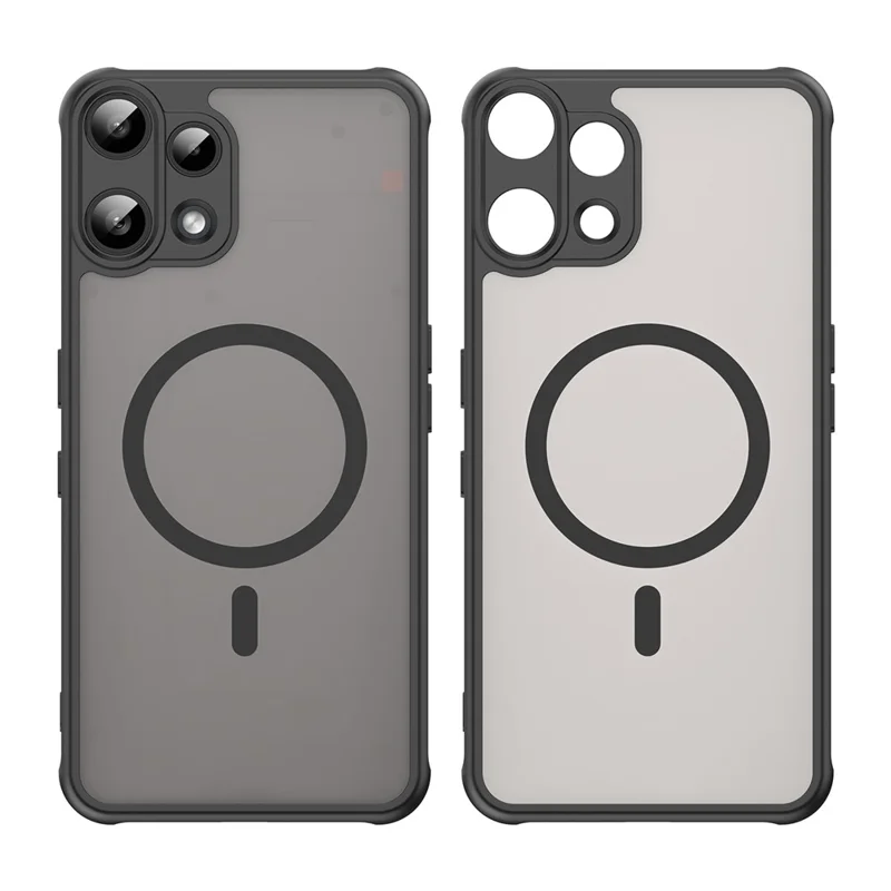 Etui magnetyczne do Nothing Phone (3a) Lite 5G, odporno na upadki, pokrowiec z PC + TPU - Czarny