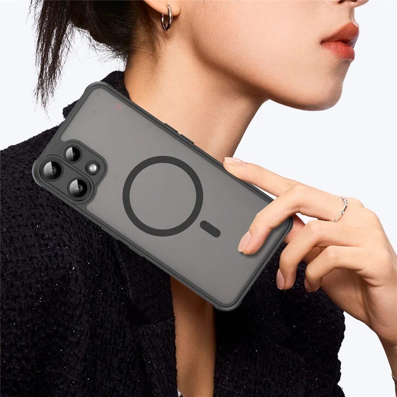 Etui magnetyczne do Nothing Phone (3a) Lite 5G, odporno na upadki, pokrowiec z PC + TPU - Czarny