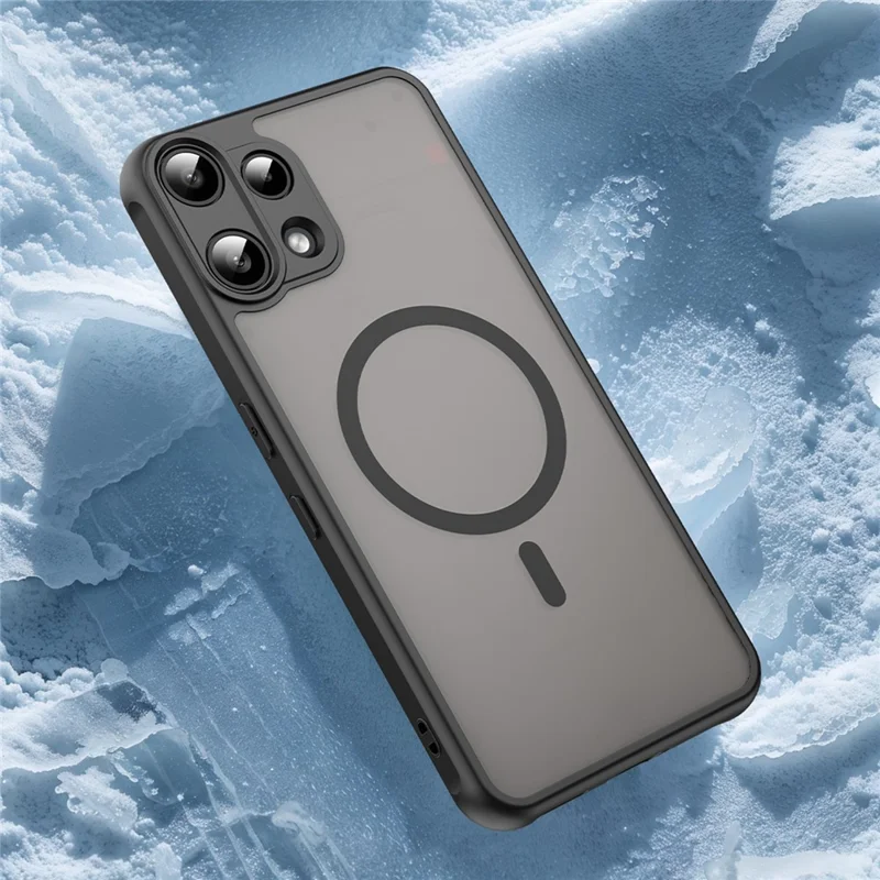 Etui magnetyczne do Nothing Phone (3a) Lite 5G, odporno na upadki, pokrowiec z PC + TPU - Czarny