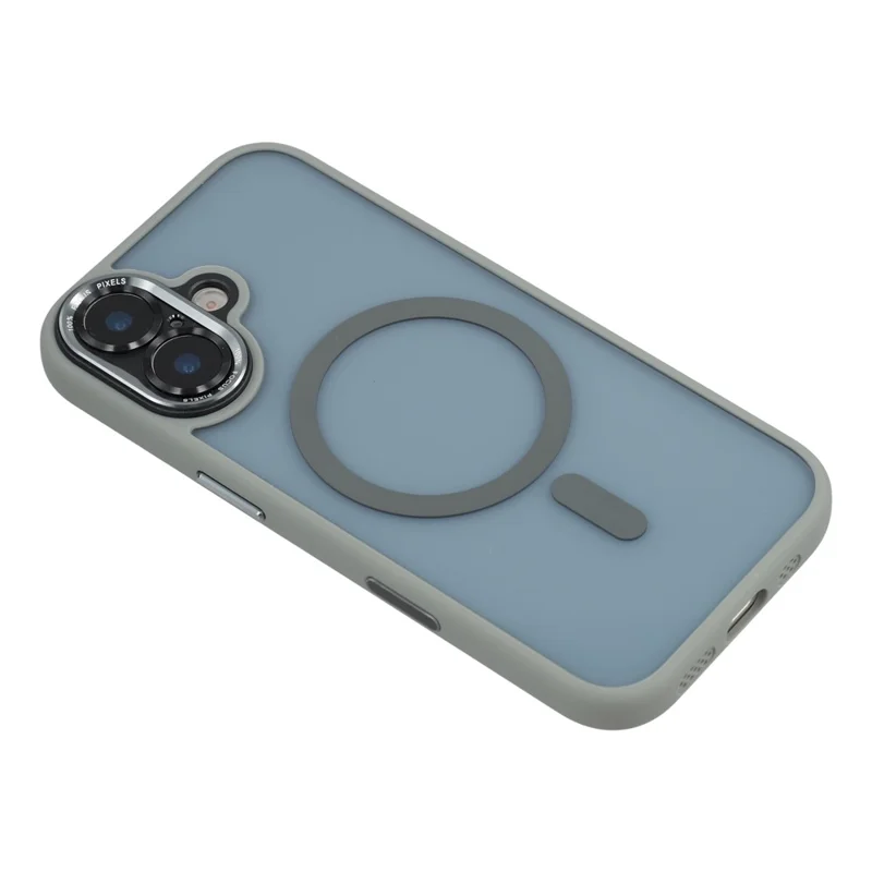Cover per iPhone 17 Compatibile con MagSafe Custodia Ibrida in TPU + Acrilico - Grigio