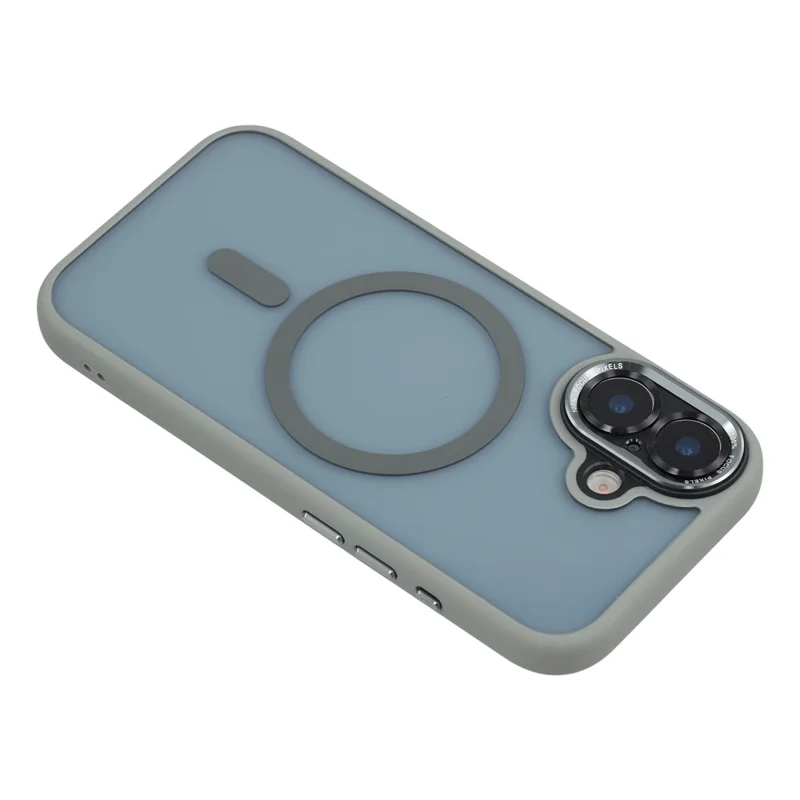 Cover per iPhone 17 Compatibile con MagSafe Custodia Ibrida in TPU + Acrilico - Grigio