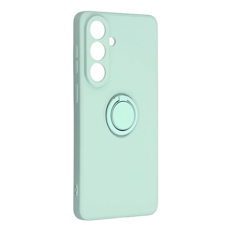 Voor Samsung Galaxy S26 / S26 Pro Siliconen Hoesje met Ringstandaard en Handtas - Muntgroen