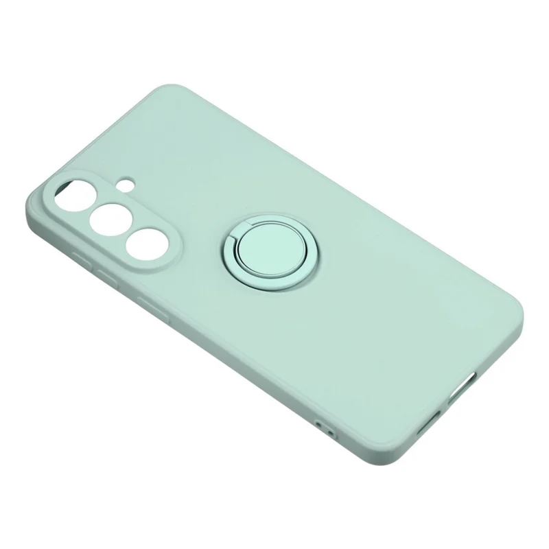 Voor Samsung Galaxy S26 / S26 Pro Siliconen Hoesje met Ringstandaard en Handtas - Muntgroen