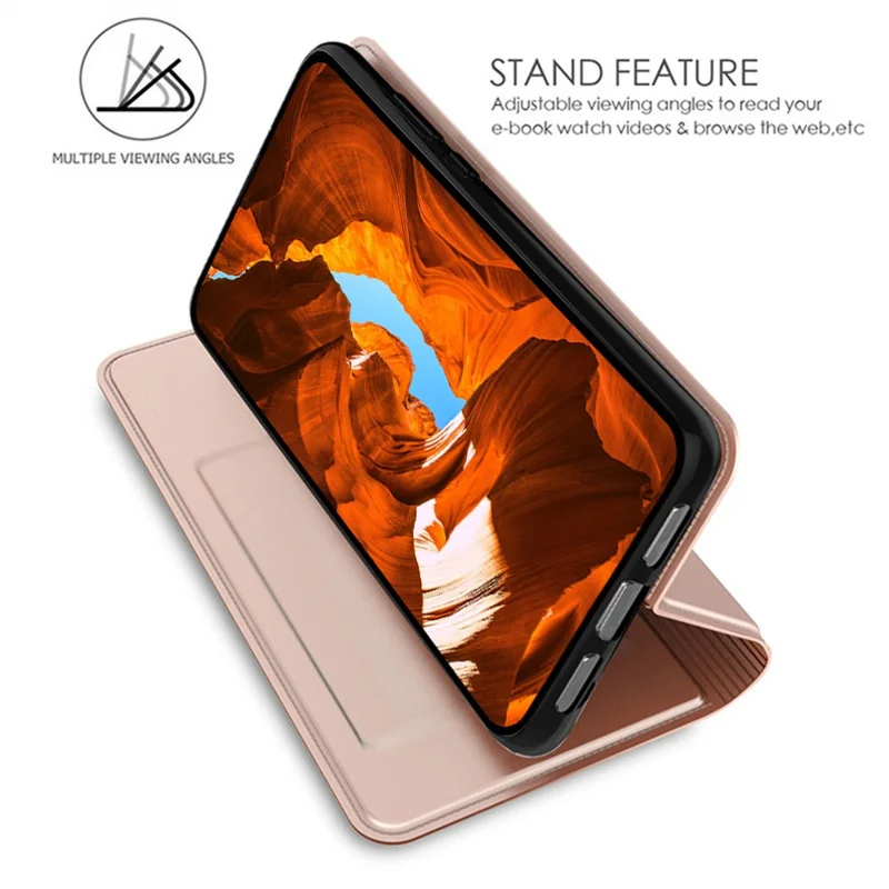 For Nothing Phone (3a) Lite 5G Case PU Leather Phone Cover with Card Holder Stand - Rose Gold