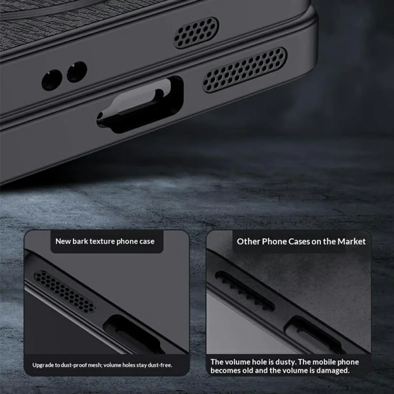 For Xiaomi 17 Ultra 5G Case Wood Texture PU Leather Coated PC TPU Phone Cover - Black