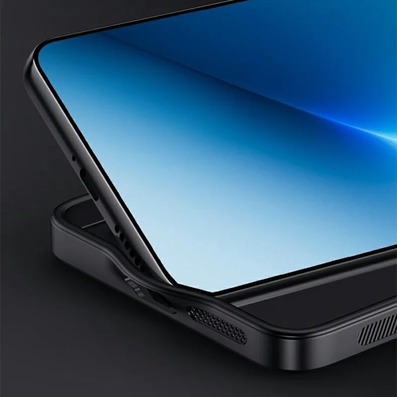 For Honor Win 5G Etui med træstruktur og PU-læderbehandling PC TPU telefondæksel - Sort