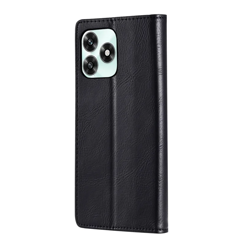 TTUDRCH Style 007 Leather Case For Honor Play10A 4G  /  X5c Plus 4G  /  X5c 4G RFID Blocking Wallet Stand Phone Cover - Black