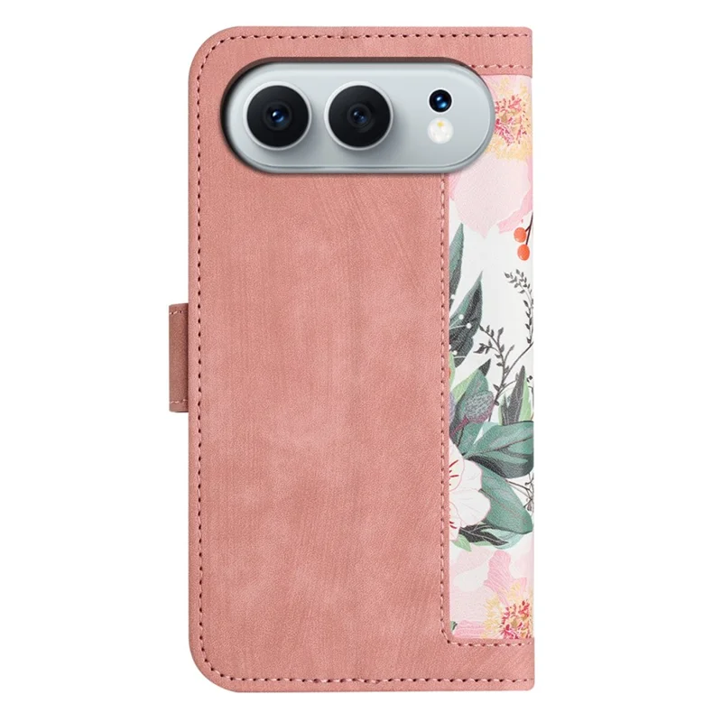 For Honor 500 5G / 500 Pro 5G Case PU Leather Floral Phone Cover with Card Slots - Pink