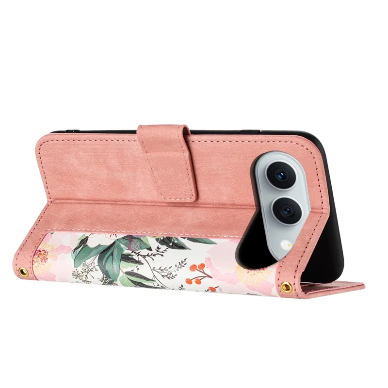 For Honor 500 5G / 500 Pro 5G Case PU Leather Floral Phone Cover with Card Slots - Pink