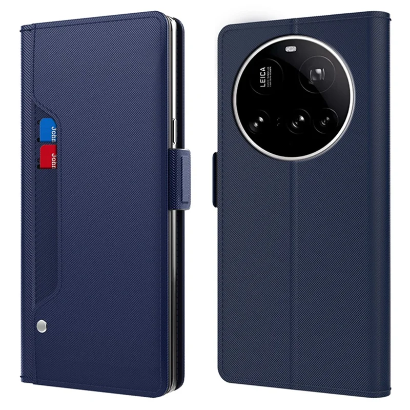 For Xiaomi 17 Ultra 5G Case PU+TPU Magnetic Flip Phone Cover with Stand - Blue