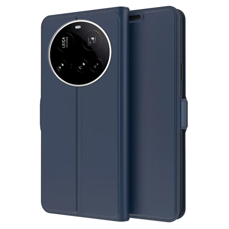 Funda para Xiaomi 17 Ultra 5G, carcasa interior resistente a golpes de TPU, funda de cuero con ranura para tarjetas - Azul