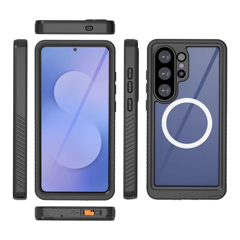 REDPEPPER FS Series For Samsung Galaxy S26 Ultra IPX8 Waterproof Case PC TPU PET Clear Magnetic Phone Cover