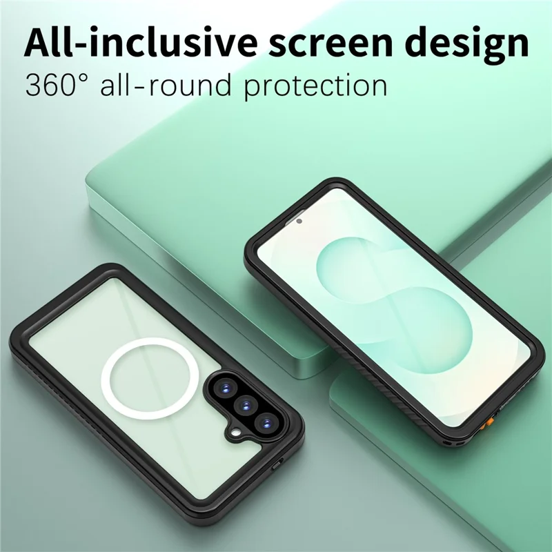 REDPEPPER FS Series For Samsung Galaxy S26+ IPX8 Waterproof Case PC TPU PET Clear Magnetic Phone Cover