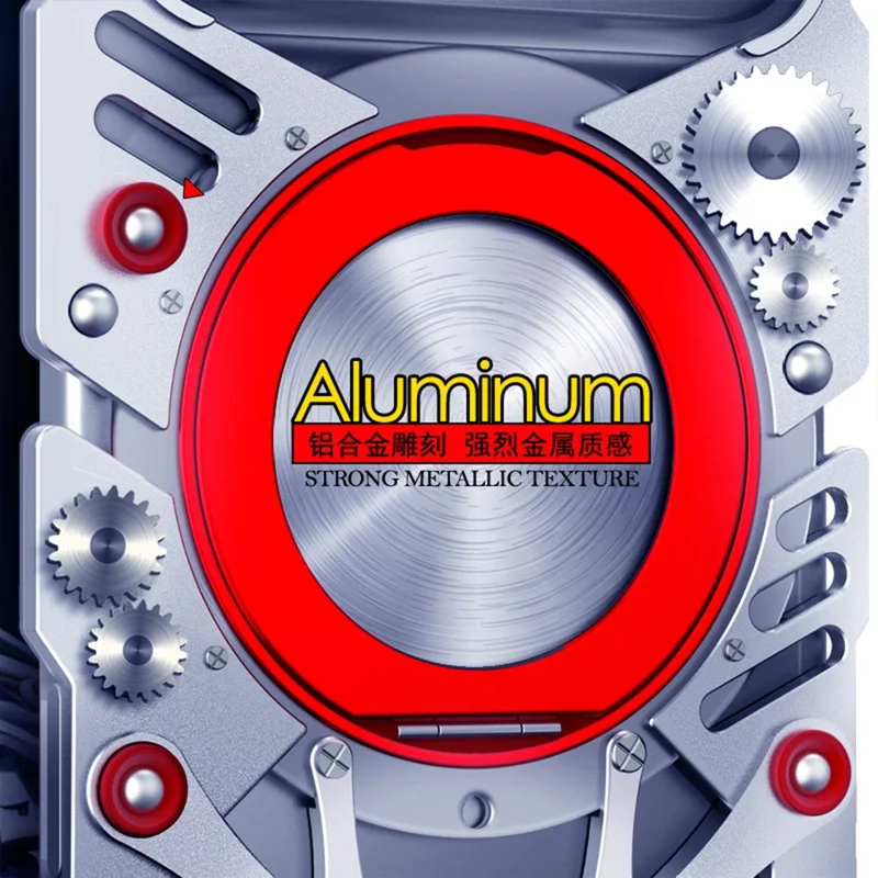 For iPhone 17 Pro Max Bumper Case Kickstand Aluminum Alloy Magnetic Phone Cover with Wrist Strap Compatible with MagSafe - Orange