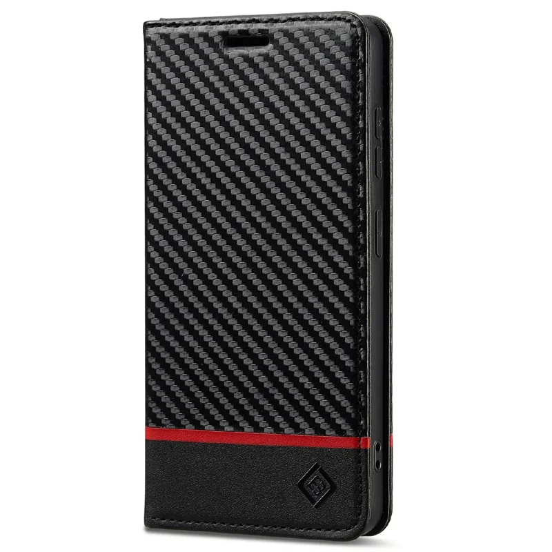 LC.IMEEKE For Samsung Galaxy A37 5G Wallet Case Carbon Fiber Texture Leather Phone Cover - Horizontal Stripe