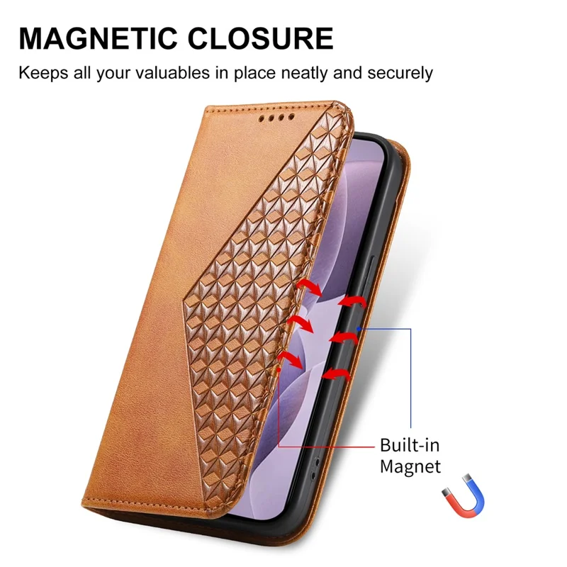 For Oppo A6x 5G  /  A6x 4G Case Calf Texture PU Leather Wallet Phone Cover with Wrist Strap - Yellow