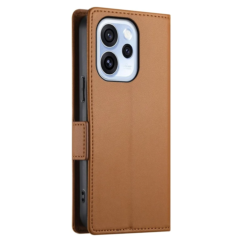 For Oppo Reno15 F 5G Stand Case PU Leather Wallet Phone Cover - Brown