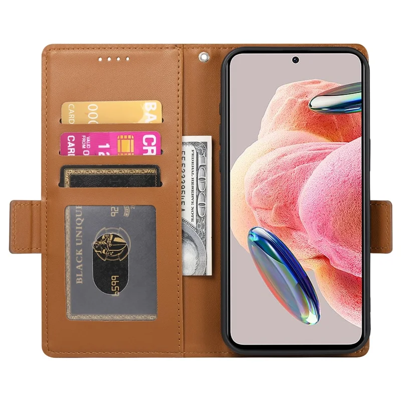 For Oppo Reno15 F 5G Stand Case PU Leather Wallet Phone Cover - Brown