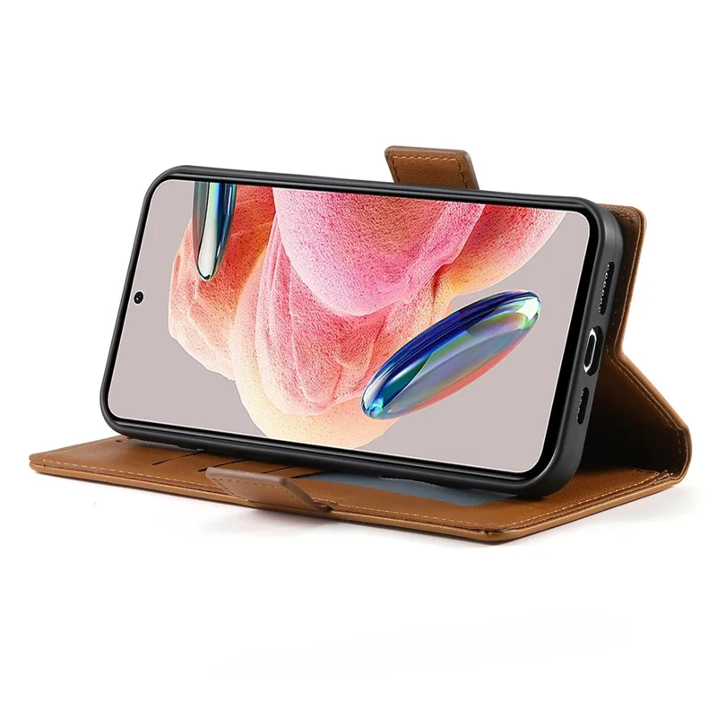 For Oppo Reno15 F 5G Stand Case PU Leather Wallet Phone Cover - Brown