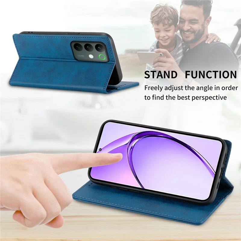 Realme C85 5G Brieftaschenhülle mit RFID-Schutz, PU-Leder-Handyhülle - Blau