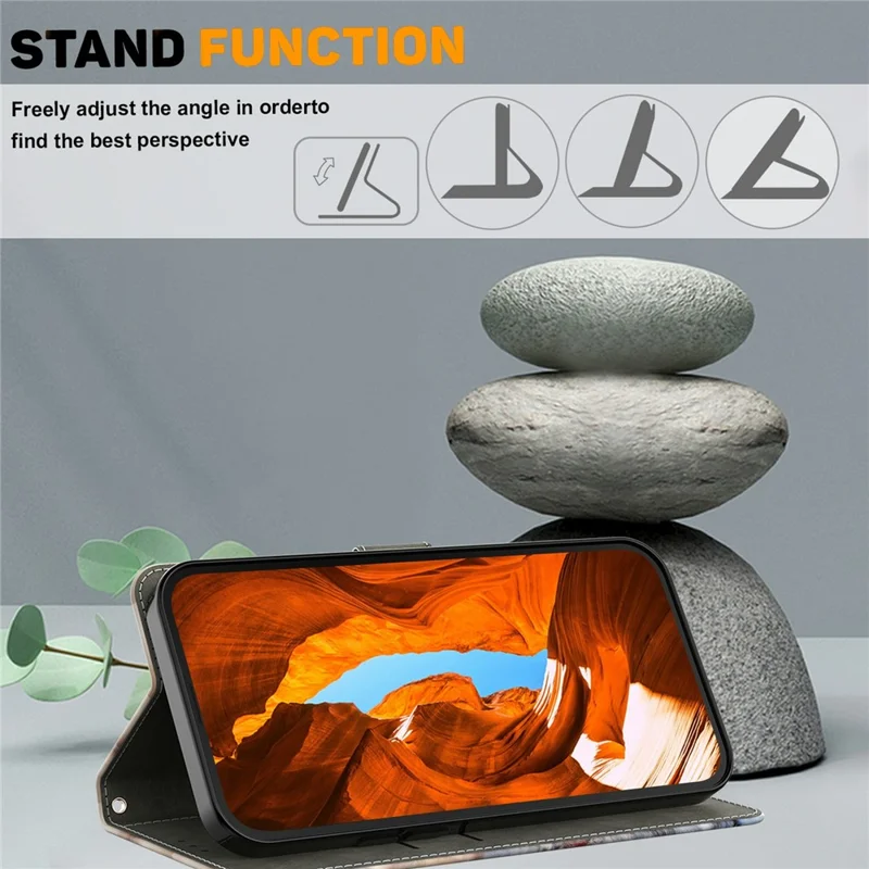 For Xiaomi Redmi Note 15 Pro 5G (Global) Wallet Case Foldable Stand Pattern Printing Leather Flip Phone Cover - Colorful Brick Pattern