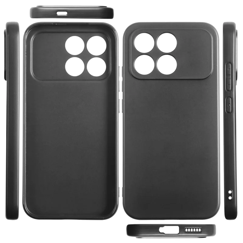 Bulk Purchasing Phone Case For Xiaomi Poco F8 Pro  /  Redmi K90 5G Precise Cutouts 1.2mm TPU Matte Phone Cover - Black