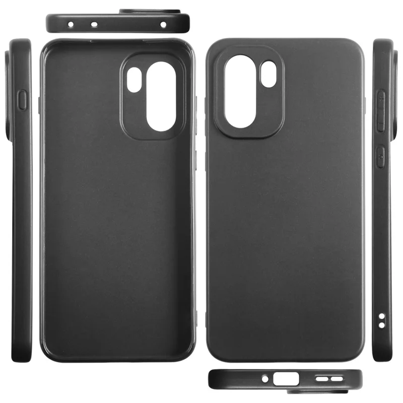 Bulk Purchasing Phone Case For OnePlus 15R 5G  /  Ace 6 5G  /  Ace 6T 5G Precise Cutouts 1.2mm TPU Matte Phone Cover - Black
