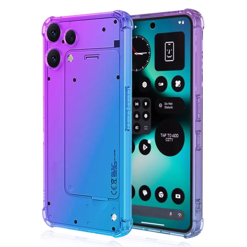 For Nothing Phone (3a) Lite 5G Case Gradient Color TPU Anti-Drop Phone Cover - Purple  /  Blue
