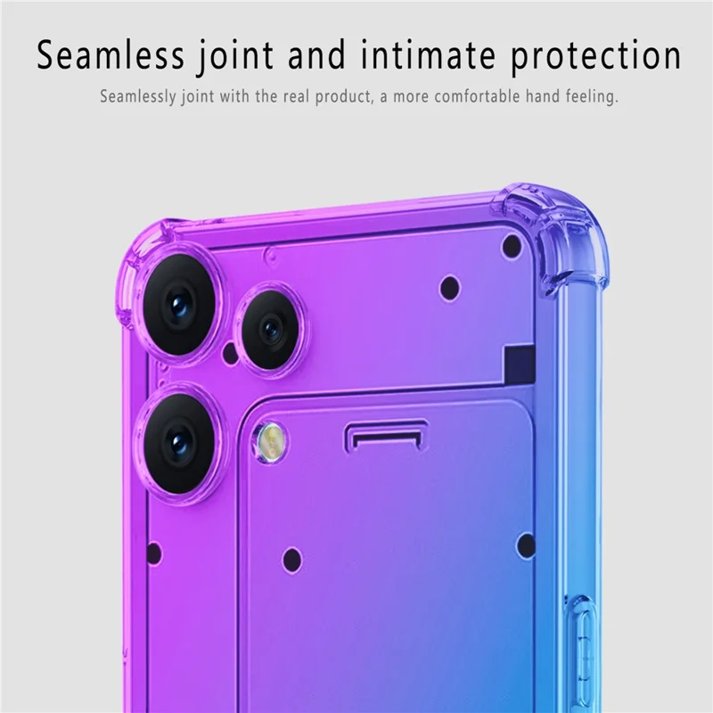 For Nothing Phone (3a) Lite 5G Case Gradient Color TPU Anti-Drop Phone Cover - Purple  /  Blue