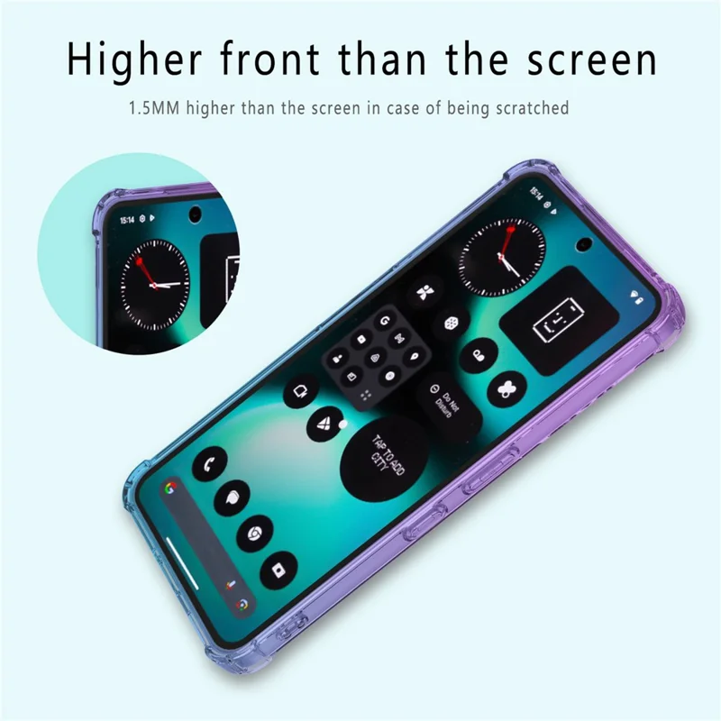 For Nothing Phone (3a) Lite 5G Case Gradient Color TPU Anti-Drop Phone Cover - Purple  /  Blue