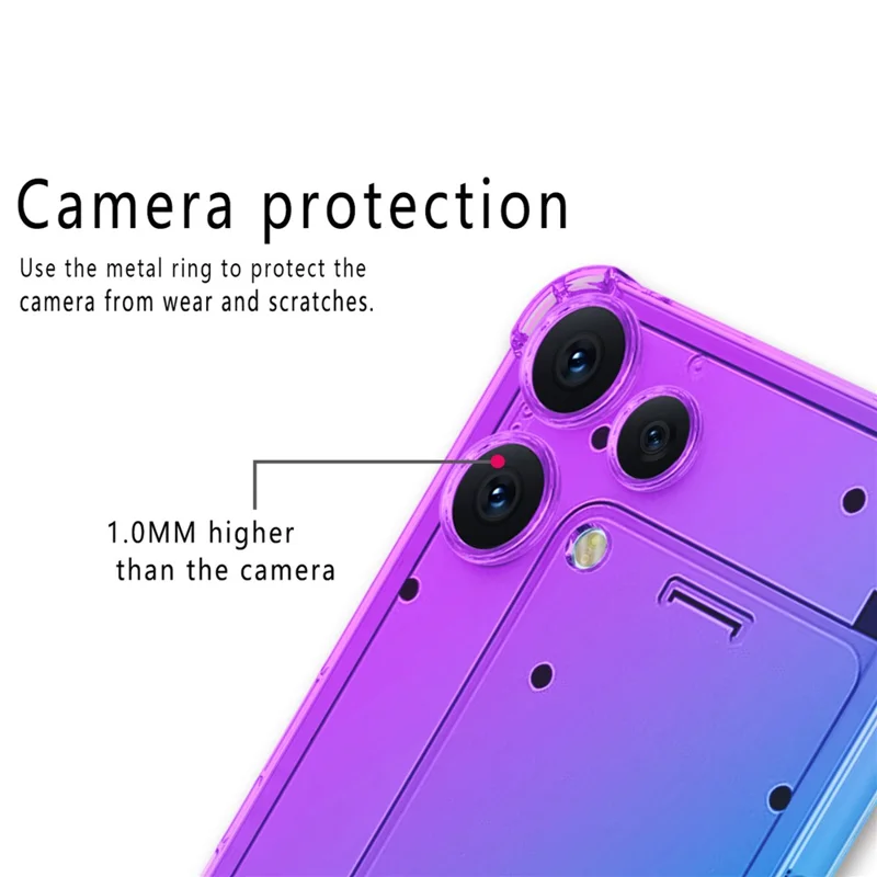 For Nothing Phone (3a) Lite 5G Case Gradient Color TPU Anti-Drop Phone Cover - Purple  /  Blue