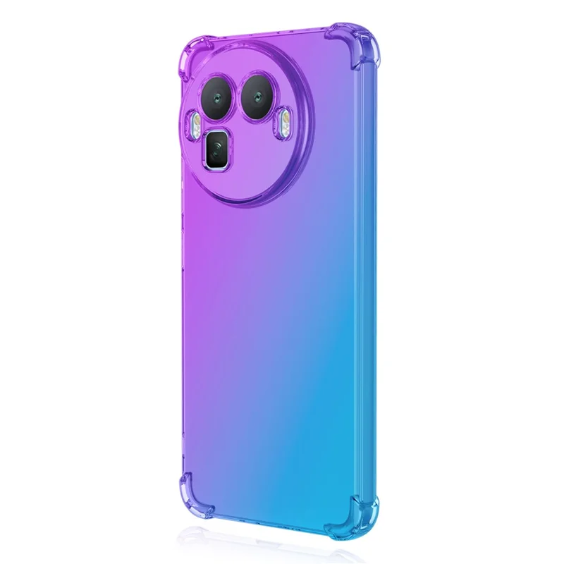 For Realme GT 8 Pro 5G Case Gradient Color TPU Anti-Drop Phone Cover - Purple  /  Blue