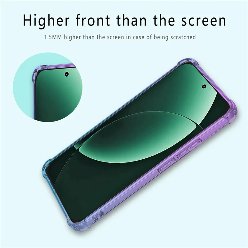 For Realme GT 8 Pro 5G Case Gradient Color TPU Anti-Drop Phone Cover - Purple  /  Blue