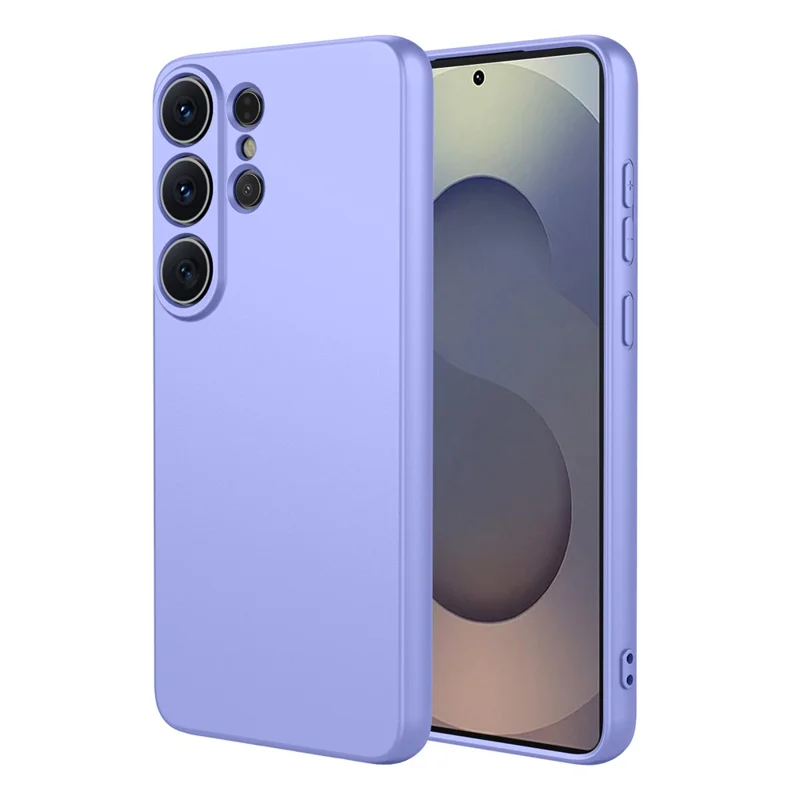 For Samsung Galaxy S26 Ultra Case Liquid Silicone Feel Soft TPU Protective Phone Cover - Purple
